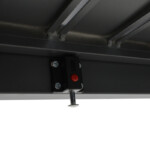 Τραπεζαρία Azelie-Lafla pakoworld σετ 7τεμ ανθρακί ύφασμα-ανθρακί αλουμίνιο 160-240x90x75εκ-288-000009