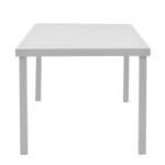 Τραπεζαρία Azelie-Kliton ΙΙ pakoworld σετ 7τεμ γκρι ύφασμα-λευκό αλουμίνιο 150x80x74εκ-288-000012