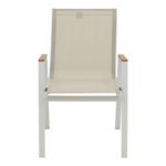 Τραπεζαρία Kliton - Azelie σετ 5τεμ pakoworld αλουμίνιο σε λευκή απόχρωση 80x80x74εκ-288-000014