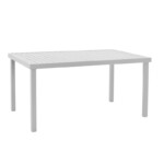 Τραπεζαρία Kliton - Azelie σετ 5τεμ pakoworld αλουμίνιο σε λευκή απόχρωση 150x80x74εκ-288-000015