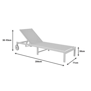 Ξαπλώστρα Mailo pakoworld λευκό αλουμίνιο και textilene σε μπεζ απόχρωση 71x206x30εκ-288-000021