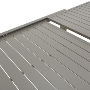 Τραπεζαρία Lafla-Azelie pakoworld σετ 7τεμ σαμπανιζέ αλουμίνιο και plywood σε φυσική απόχρωση 160-240x90x75εκ-288-000029