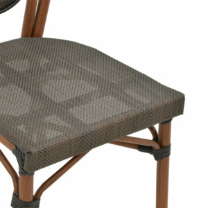 Καρέκλα Nacia  pakoworld καρυδί αλουμίνιο-γκρι textilene 45x59x85εκ-289-000007