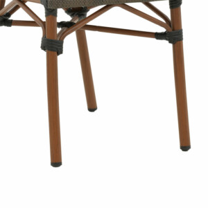 Καρέκλα Nacia  pakoworld καρυδί αλουμίνιο-γκρι textilene 45x59x85εκ-289-000007