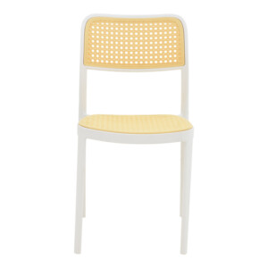 Καρέκλα Westley pakoworld pp φυσικό-λευκό  55x47x81εκ-292-000001