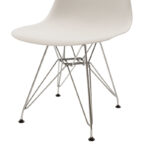 Καρέκλα Adelle pakoworld PP λευκό-inox πόδι 46x55x81εκ-292-000013