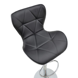 Σκαμπό μπαρ Jorine pakoworld πτυσσόμενο μαύρο pu-βάση χρωμίου 53x44x114εκ-292-000023