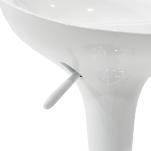 Σκαμπό μπαρ Felice pakoworld πτυσσόμενο λευκό-βάση χρωμίου 40x43x84εκ-292-000026