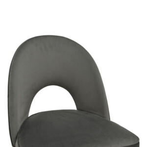 Σκαμπό μπαρ Casenio pakoworld ανθρακί βελούδο-πόδι μαύρο με χρυσό μέταλλο 48x50x117εκ-292-000039