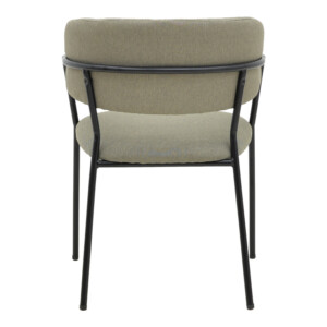 Καρέκλα Morel pakoworld γκρι ύφασμα-πόδι μαύρο μέταλλο 55x55x76εκ-292-000047