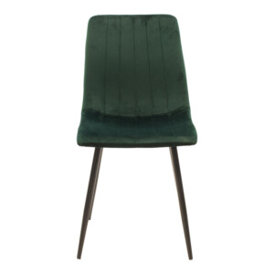 Καρέκλα Noor pakoworld κυπαρισσί βελούδο με πόδι μετάλλου σε μαύρη απόχρωση 44x53x86εκ-292-000083