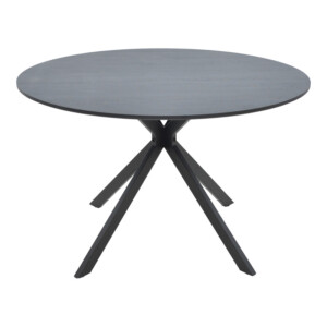 Τραπέζι Xuson pakoworld mdf σε ανθρακί απόχρωση με πόδι μαύρο μέταλλο Φ120x75εκ-292-000100