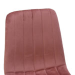 Καρέκλα Noor pakoworld βελούδο σάπιο μήλο - πόδια σε φυσική απόχρωση 44x53x86εκ-292-000118