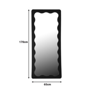 Καθρέπτης Werdy Inart ξύλο σε μαύρη απόχρωση 65x2.4x170εκ-295-000020