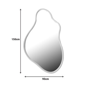 Καθρέπτης Decorde Inart ξύλο σε λευκή απόχρωση 90x3.5x150εκ-295-000023