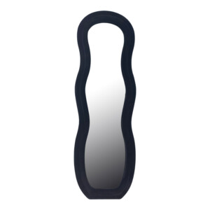 Καθρέπτης Glinde Inart βελούδο σε μαύρη απόχρωση 50x3.3x150εκ-295-000024