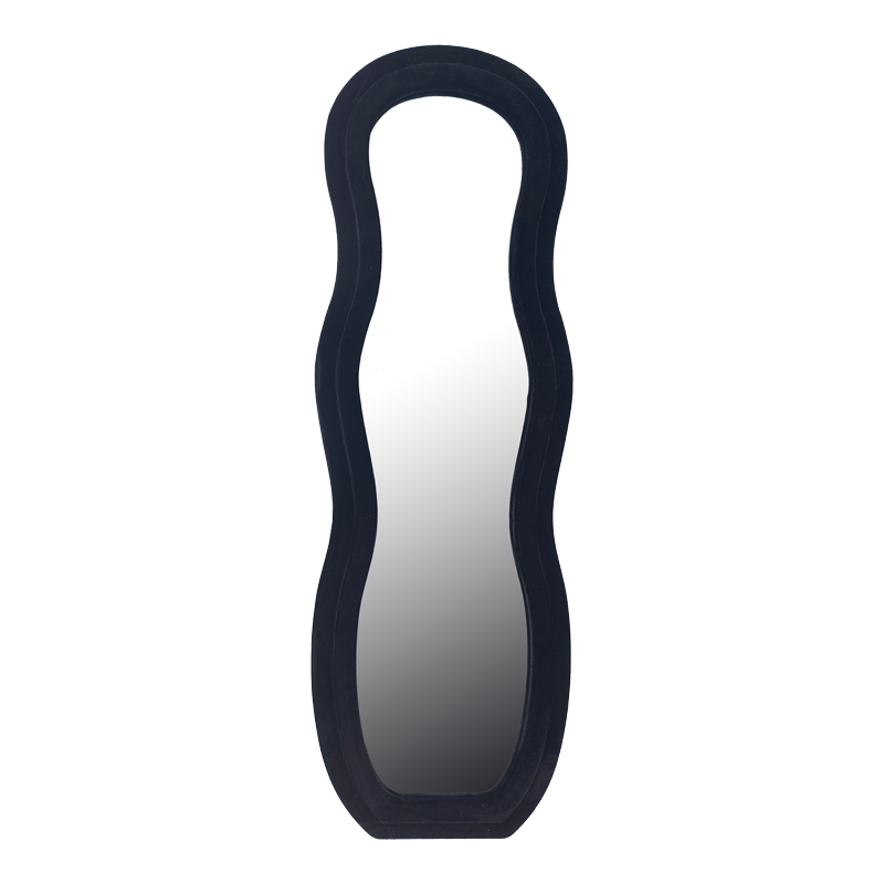 Καθρέπτης Glinde Inart βελούδο σε μαύρη απόχρωση 50x3.3x150εκ-295-000024