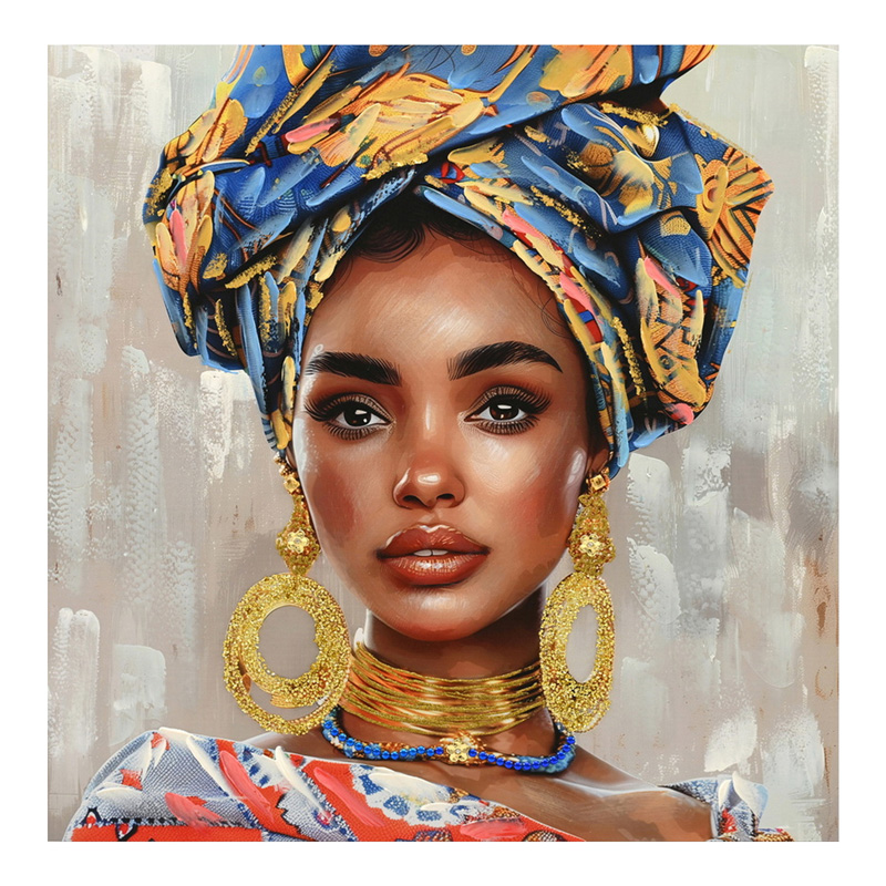 Πίνακας σε καμβά Turban Inart 80x3x80εκ-296-000057