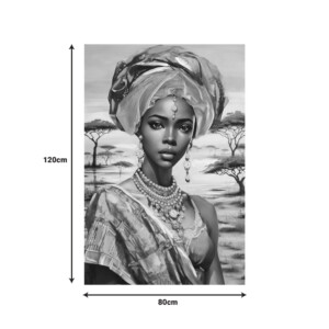 Πίνακας σε καμβά Zerbera Inart 80x3x120εκ-296-000083