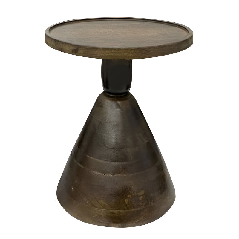 Βοηθητικό τραπέζι Spello Inart μασίφ mango ξύλο σε καρυδι απόχρωση Φ38x46εκ-297-000011 Βοηθητικό τραπέζι Spello Inart μασίφ mango ξύλο σε καρυδι απόχρωση Φ38x46εκ-297-000011