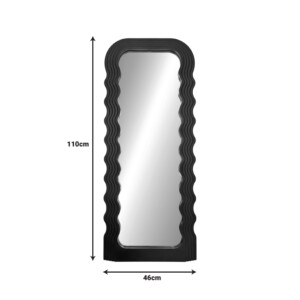 Καθρέπτης Maraya Inart μαύρο PP 46x3.2x110εκ-298-000036