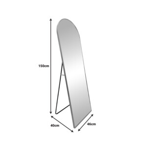 Καθρέπτης Lorens Inart αλουμίνιο σε ασημί απόχρωση 46x40x150εκ-298-000039