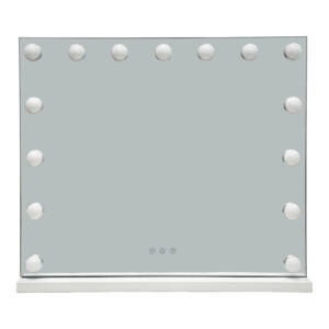 Καθρέπτης Led Hollywood Inart μέταλλο λευκό 60x12x52.3εκ-298-000050