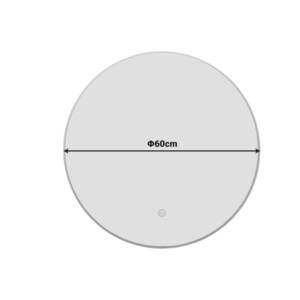 Καθρέπτης Led Lucox Inart pp-αλουμίνιο Φ60x3εκ-298-000051