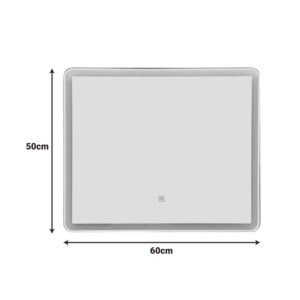 Καθρέπτης Led Quadrou Inart  pp-αλουμίνιο 60x3x50εκ-298-000052