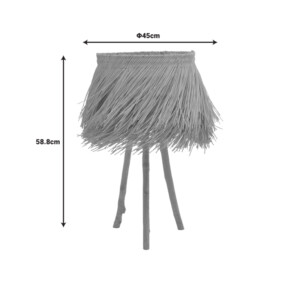 Επιτραπέζιο φωτιστικό Herfo Inart Ε27 ρατάν σε φυσική απόχρωση Φ45x58.8εκ-299-000025