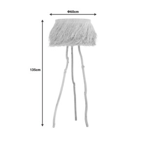 Φωτιστικό δαπέδου Herfo Inart Ε27 ρατάν σε φυσική απόχρωση Φ60x135εκ-299-000026