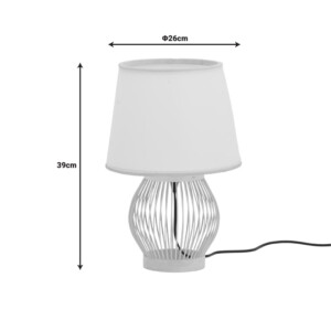 Επιτραπέζιο φωτιστικό Tabel Inart Ε27 μπαμπού σε φυσική απόχρωση Φ26x39εκ-299-000028