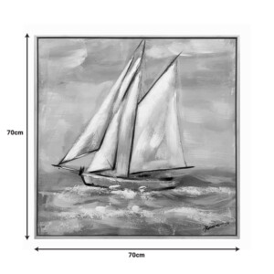 Πίνακας σε καμβά Siedo Inart με πλαίσιο 70x3.5x70εκ-301-000032