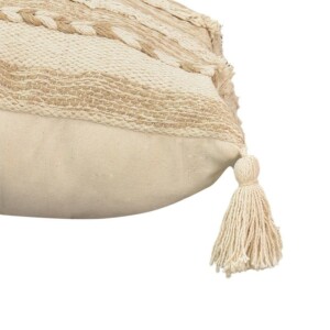 Μαξιλάρι Rozi Inart μπεζ ύφασμα 45x45x2.5εκ-302-000005