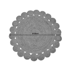 Χαλί Voni Inart φυσικό γιούτα Φ100x1εκ-302-000006