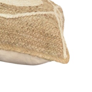 Μαξιλάρι Foliens Inart φυσικό-εκρού 100% γιούτα 45x45x2.5εκ-302-000017