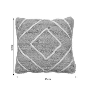 Μαξιλάρι Teddiens Inart φυσικό 100% γιούτα 45x45x2.5εκ-302-000018