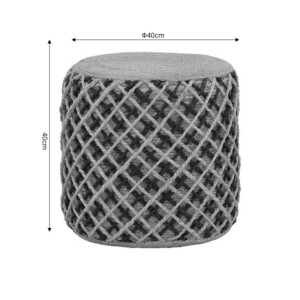 Σκαμπό Nelly Inart φυσικό 100% γιούτα 40x40x40εκ-302-000022