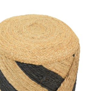 Σκαμπό Relous Inart φυσικό-μαύρο 100% γιούτα Φ37x39εκ-302-000026