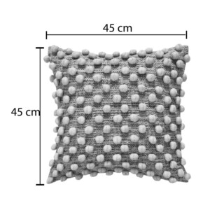 Μαξιλάρι Finne Inart βαμβακερό σε μπεζ απόχρωση  45x45x2.5εκ-302-000042