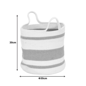 Διακοσμητικό καλάθι Horma Inart βαμβάκι-γιούτα σε μπεζ-καφε απόχρωση Φ30x30εκ-302-000048