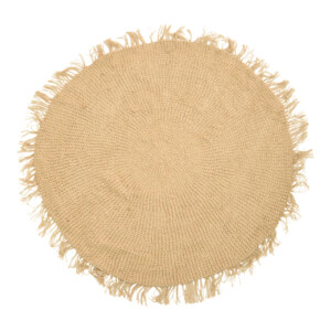 Χαλί Chata Inart γιούτα σε φυσική απόχρωση Φ120x1εκ-302-000050