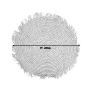 Χαλί Mibre Inart γιούτα σε φυσική απόχρωση Φ120x1εκ-302-000051