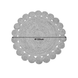 Χαλί Voni Inart φυσικό γιούτα Φ150x1εκ-302-000056