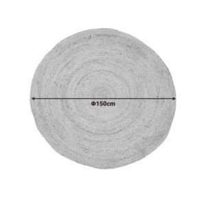 Χαλί Solon Inart μπεζ γιούτα  Φ150x1εκ-302-000057