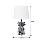 Επιτραπέζιο φωτιστικό Eliom Inart E27 χάλκινο-λευκό μέταλλο Φ25x41εκ-306-000008