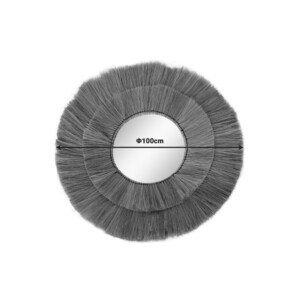 Καθρέπτης Lopo Inart φυσικό ψάθα Φ100x4εκ-309-000015