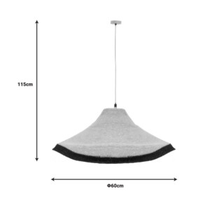 Φωτιστικό οροφής Hatty Inart E27 φυσικό Φ60x115εκ-311-000014