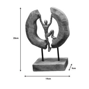 Επιτραπέζιο διακοσμητικό Dale Inart φυσικό μάνγκο ξύλο-αλουμίνιο 19x9x28εκ-312-000002