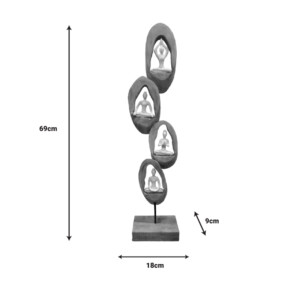 Επιτραπέζιο διακοσμητικό Yove Inart φυσικό μάνγκο ξύλο-μέταλλο 18x9x69εκ-312-000008